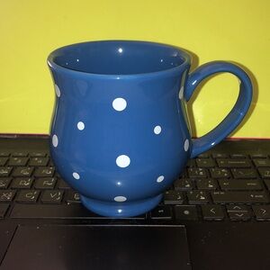 Temptations Blue & white Polka Dotted Coffee Cup